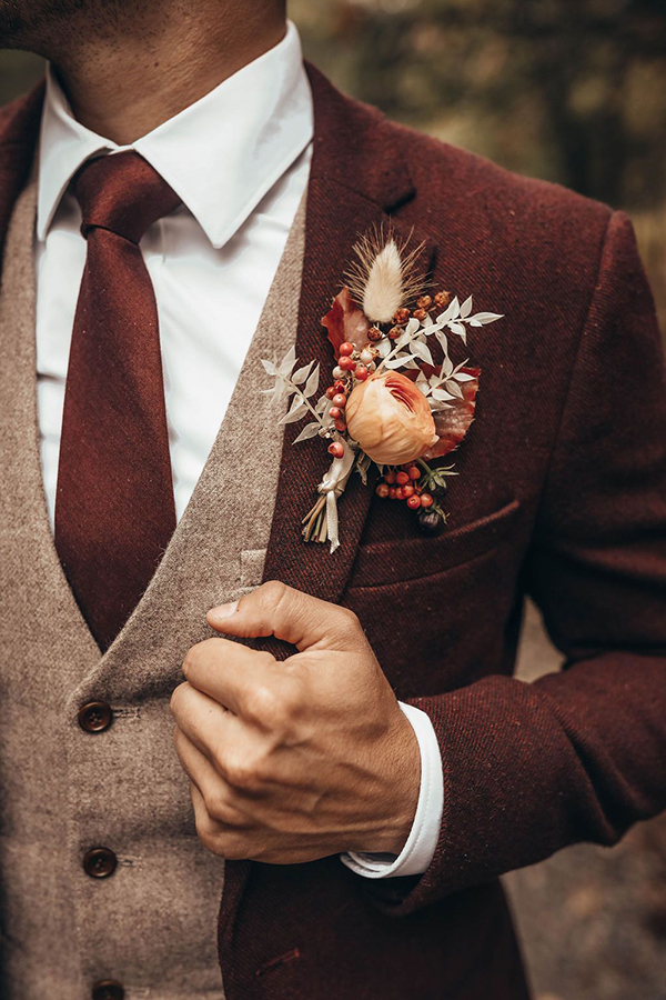 abito sposo matrimonio autunnale